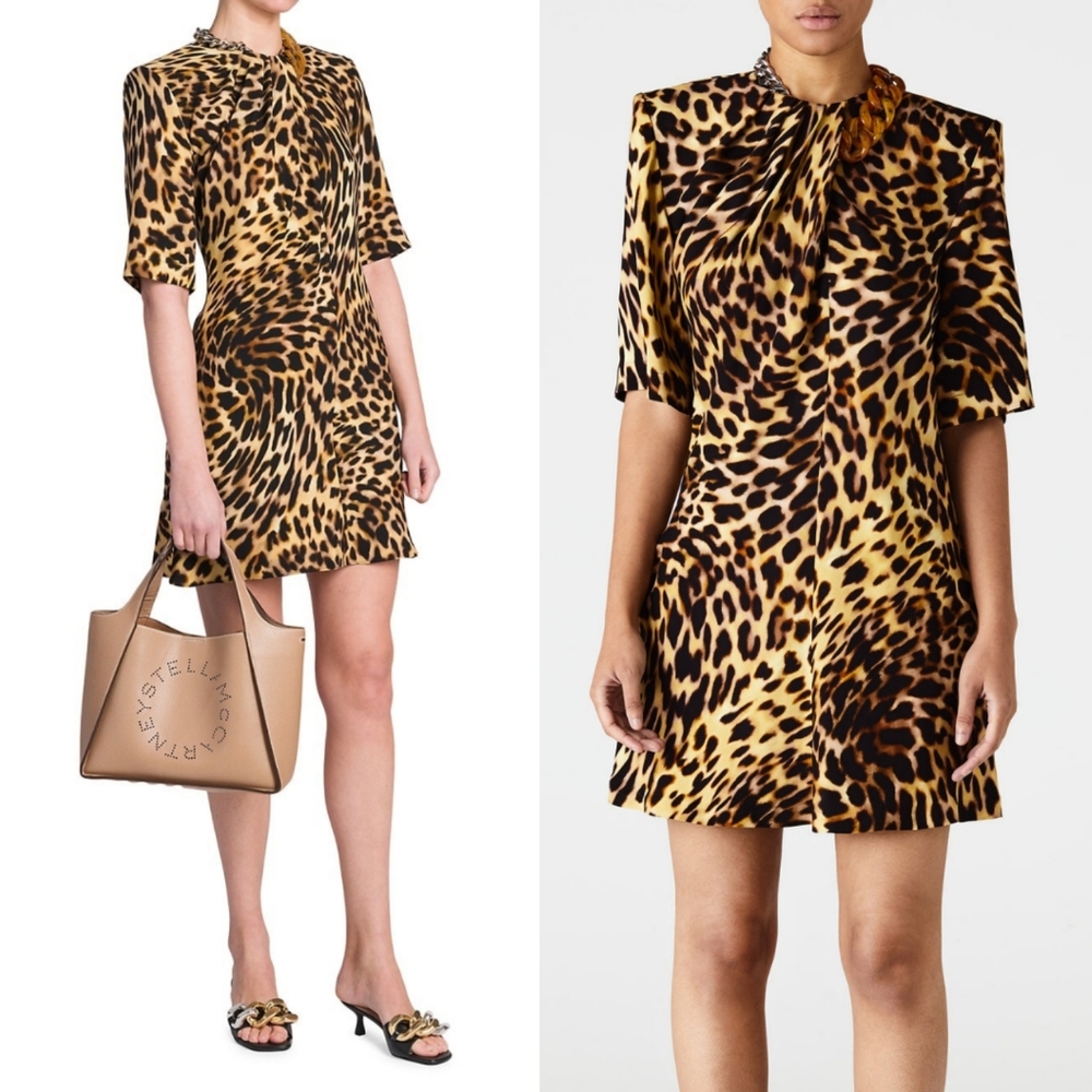 🆕️ Stella McCartney Cheetah Print Falabella Dress
